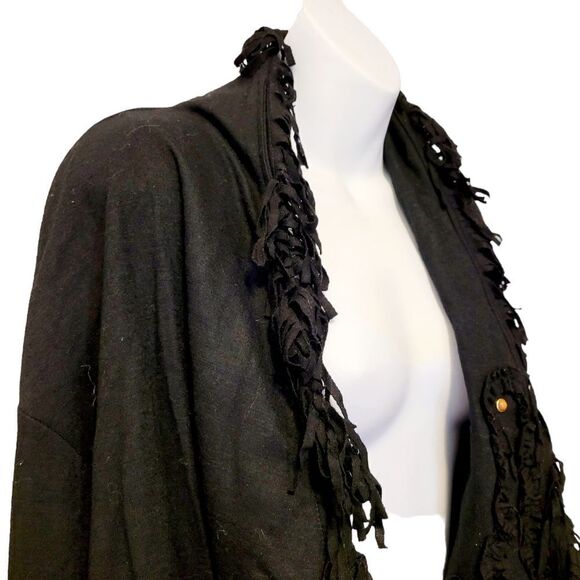 2/$20 Vintage 90s Heritage House 100% Wool black cardigan - Picture 5 of 8